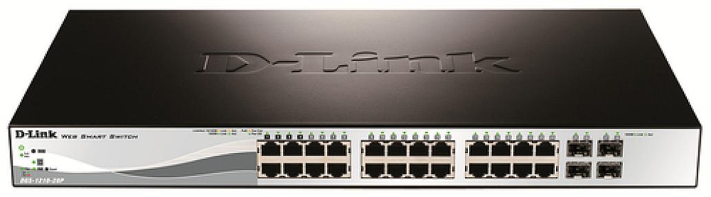 D-Link (DGS-1210-28P), L2, Gigabit PoE, Managed Switch