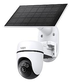 TP-Link Tapo C610 kit outdoor wireless solar security camera mounted on wall white