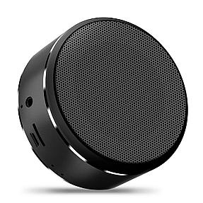 JLC Speaker Puck black wired Bluetooth speaker front view