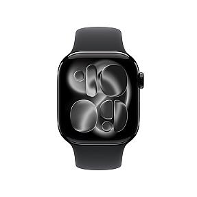 Apple Watch Series 11 Jet Black Aluminium Case M/L with OLED display active screen and modern rectangular profile
