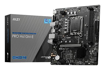 MSI PRO H610M-E Micro ATX LGA1700 Motherboard