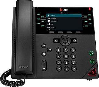 POLY VVX 450 black IP phone with 12 lines and 4.3-inch LCD