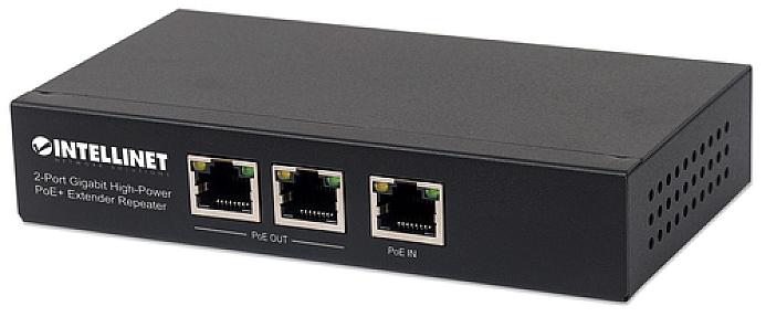 Intellinet, 2-Port Gigabit PoE+, Unmanaged Switch