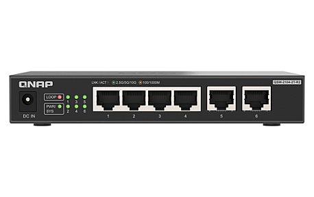 QNAP (QSW-2104-2T-R2), 10G Ethernet, Desktop Unmanaged Switch