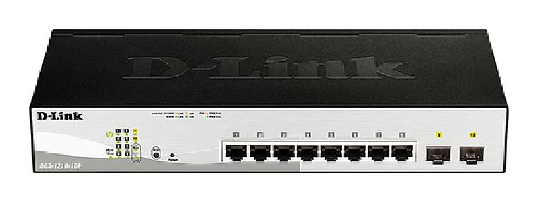 D-Link 10-Port Gigabit, 2x SFP ports, L2, Smart Managed Switch