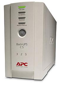 Rear panel of APC Back-UPS CS 325VA showing IEC 320 C13 outputs