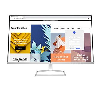 HP Series 5 31.5-inch Full HD LCD monitor with 1920 x 1080 resolution in black and white