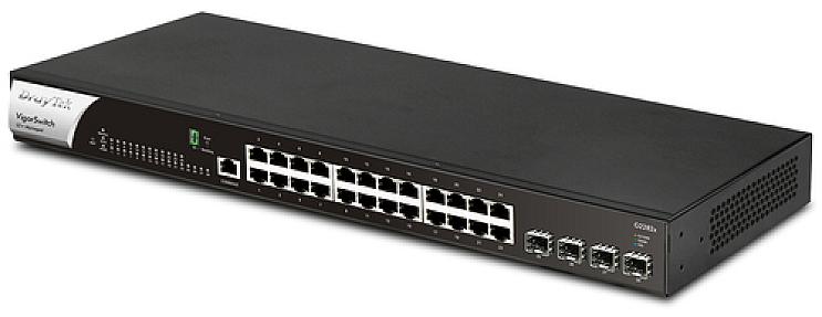 DrayTek VigorSwitch G2282x, L2+, 24-Port Gigabit 4 x 10GbE SFP+, Managed Switch