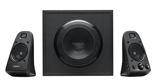 Logitech Z623 2.1 speaker system with subwoofer front view