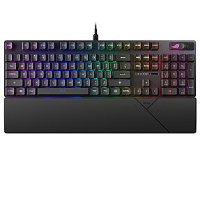 ASUS ROG STRIX SCOPE II RX full size gaming keyboard with ROG RX Red optical switches