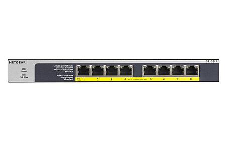 NETGEAR (GS108LP-100EUS), Gigabit Ethernet PoE, Unmanaged Switch