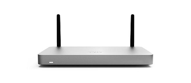 Cisco Meraki MX67W-HW wired and wireless firewall network appliance front view