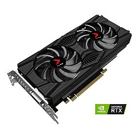 PNY GeForce RTX 2070 graphics card front view with dual fans