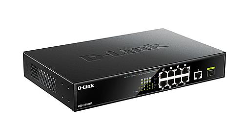 D-Link, 10-Port Gigabit Ethernet (10/100/1000), PoE Unmanaged Switch