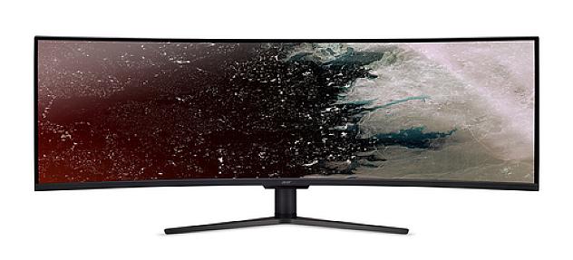Acer Nitro EI491CRPbmiiipx 49-inch UltraWide LED gaming monitor with 3840 x 1080 resolution in black