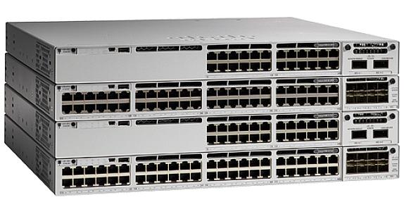 Cisco Catalyst 9300 Managed L3 PoE switch with full-duplex ports for office networks