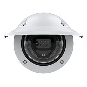 Axis 02371-001 indoor outdoor wired dome IP camera ceiling mounted white housing with wide angle lens