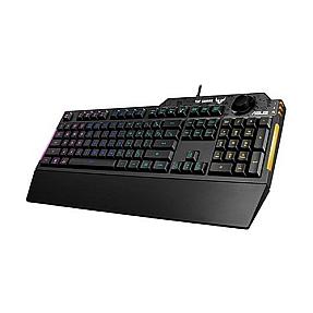 ASUS TUF Gaming K1 RGB full size wired keyboard with spill resistant design