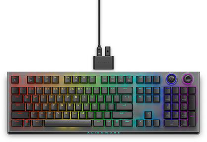 Alienware Tri-Mode AW920K, Full-size Wired & Wireless Gaming Keyboard RGB Grey