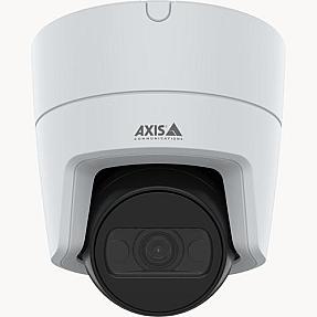 Axis 02916-001 IP security camera mounted on a ceiling, 2 MP resolution with AI object analytics