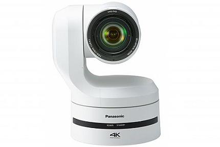 Panasonic AW-UE150WEJ8 4K indoor wired bullet IP camera mounted on ceiling for conference room