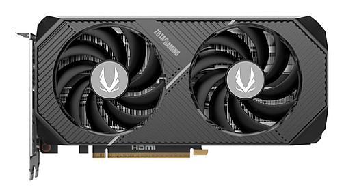 ZOTAC RTX 5070 Twin Edge OC graphics card front view in black design