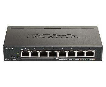 D-Link, 8-Port PoE Gigabit, L2/L3, Smart Managed Switch