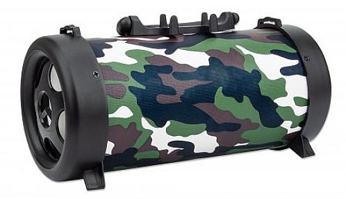 Manhattan Camouflage Bluetooth Speaker 3W front view with control buttons