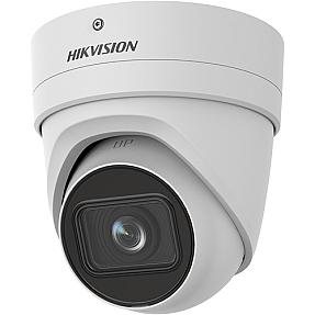 Hikvision DS-2CD2H46G2-IZS wired 4MP IP security camera mounted on outdoor wall
