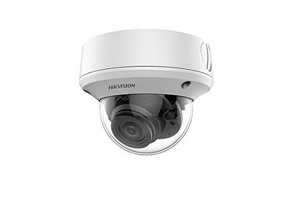 Hikvision DS-2CE5AH0T-VPIT3ZE 5MP outdoor wired dome CCTV camera mounted on ceiling for night vision surveillance