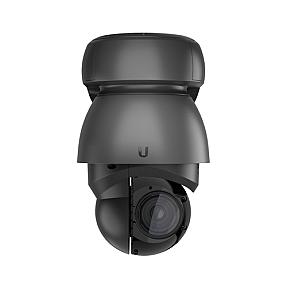 Ubiquiti UniFi Protect G4 PTZ indoor/outdoor wired dome IP camera mounted on ceiling with full pan-tilt-zoom control