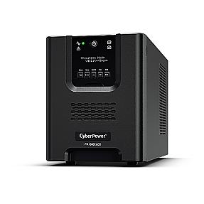 Side view of CyberPower PR1500ELCD with USB and serial port connections