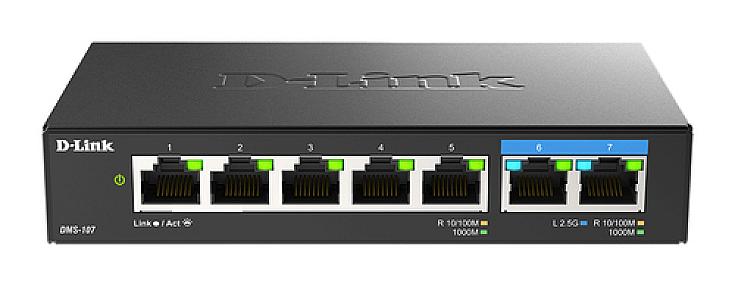 D-Link, 7-Port Multi-Gigabit, Unmanaged Switch