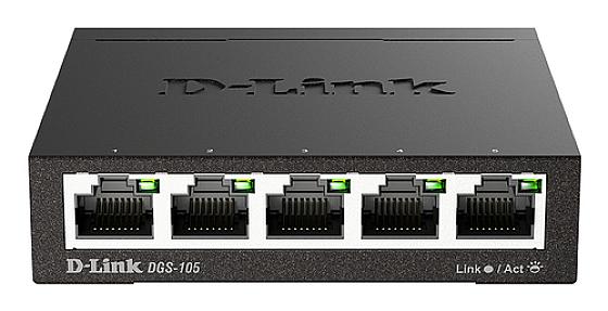 D-Link (DGS-105), L2, Gigabit Ethernet, Full duplex, Unmanaged Switch