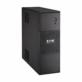 Eaton 5S550IBS UPS front view with LED indicators and black silver tower