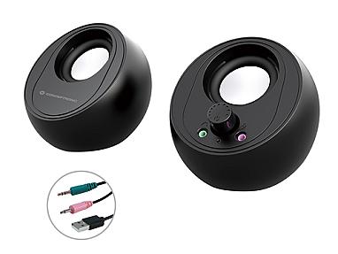 Conceptronic BJORN 2.0 Bluetooth computer speaker black front view