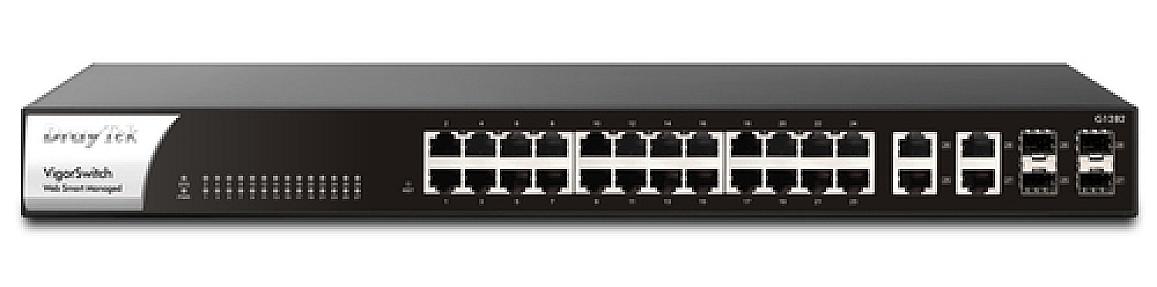 DrayTek G1282, Gigabit Ethernet, Managed Switch