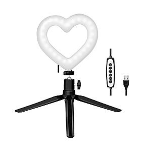 LogiLink AA0155 heart-shaped LED light decoration in black and white