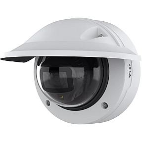 Axis P3278-LVE dome camera mounted on a ceiling for indoor and outdoor surveillance