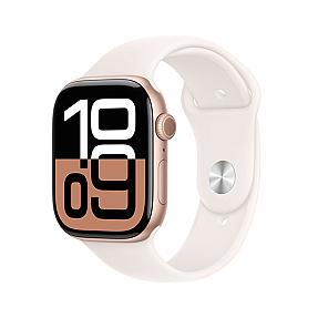 Side profile of Apple Watch Series 10 OLED touchscreen smartwatch 46mm