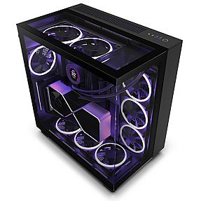 NZXT H9 Elite, Stainless steel, Tempered glass Midi Tower Case
