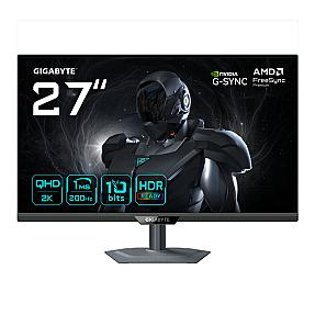 Side profile of GIGABYTE G27Q2 monitor showing slim design