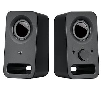Logitech Z150 multimedia speakers black 2.0 wired desktop setup