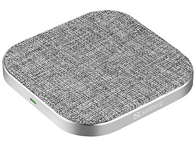 Sandberg wireless charger pad 15W grey image top view