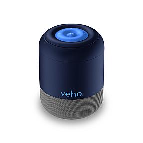 Veho MZ-S portable Bluetooth speaker in electric blue front view