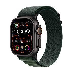 Apple Watch Ultra 2 GPS+Cellular 49mm Titanium Case & Dark Green Alpine Loop