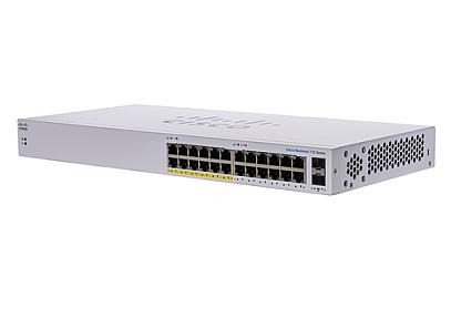 Cisco Business, 24 Port GE, Partial PoE 2x1G SFP, L2 ,Unmanaged Switch