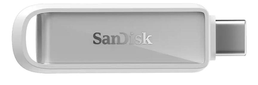 SanDisk 128GB USB-C Phone Drive USB 3.2 Gen1 150MB/s Capless Flash Drive White