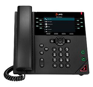 POLY VVX 450 12-Line PoE IP Phone Black LCD Display