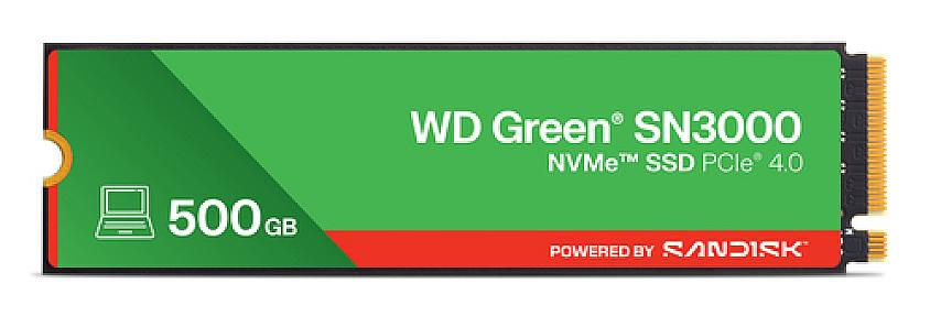 Western Digital Green WD SN3000 POWERED BY SANDISK 500GB PCIe 4.0 M.2 NVMe SSD